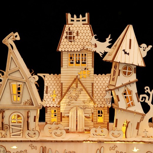 Wooden 3D 3D Puzzle Model Puzzle Decompression Assembled Toy