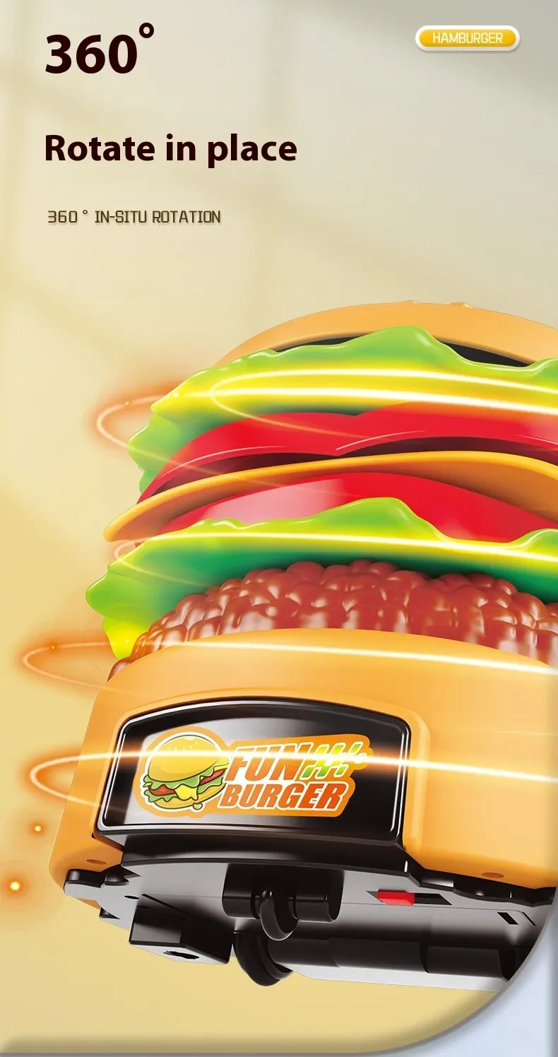 Remote Control Hamburger Car Electric Creative Gift Toy Car