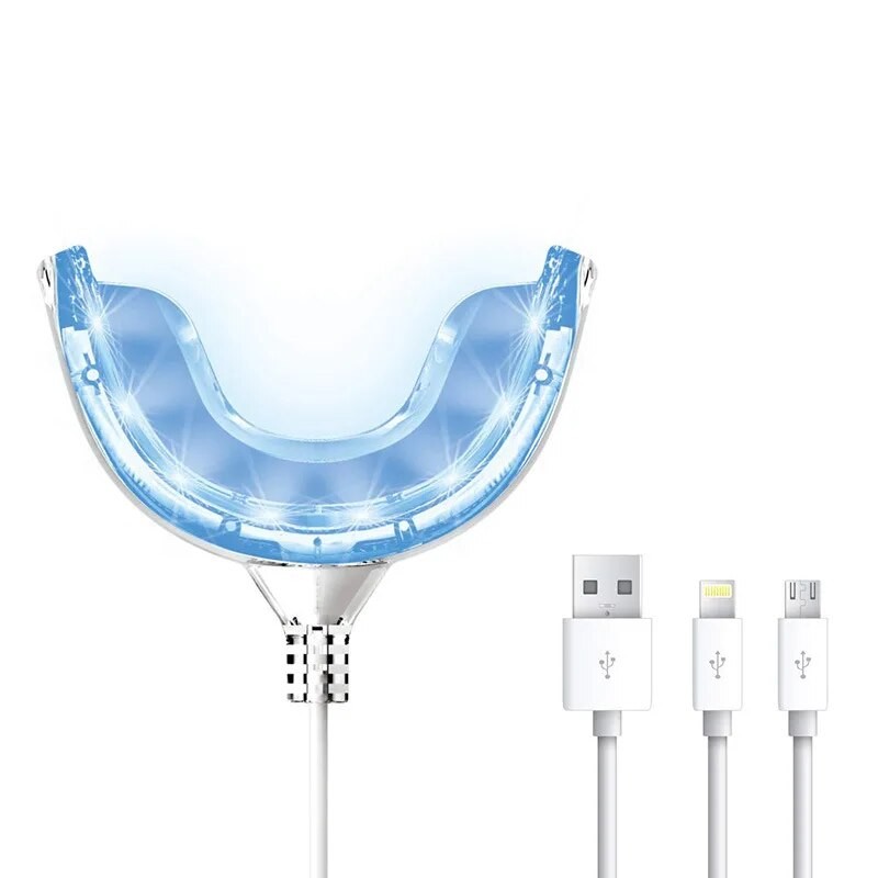 In Stock 16 Lamp Bead Data Line Dental Whitening Instrument with Blue Tooth Base and Mobile Phone Compatibility