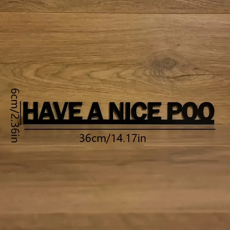 1pc Vintage "Have a Nice Poop" Door Plate