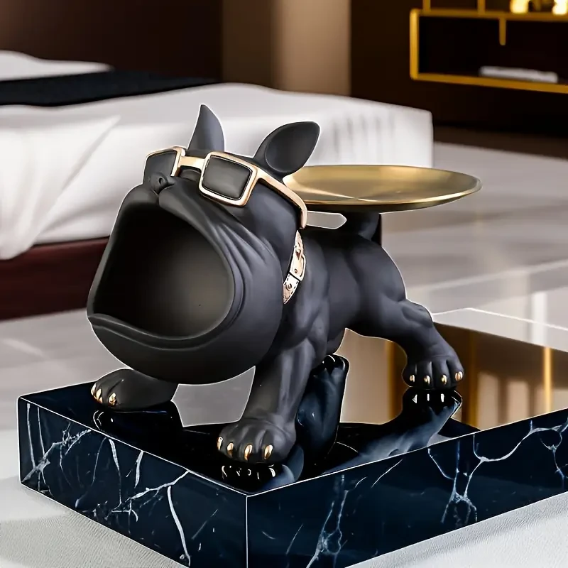 1 Black French Bulldog Storage Decor