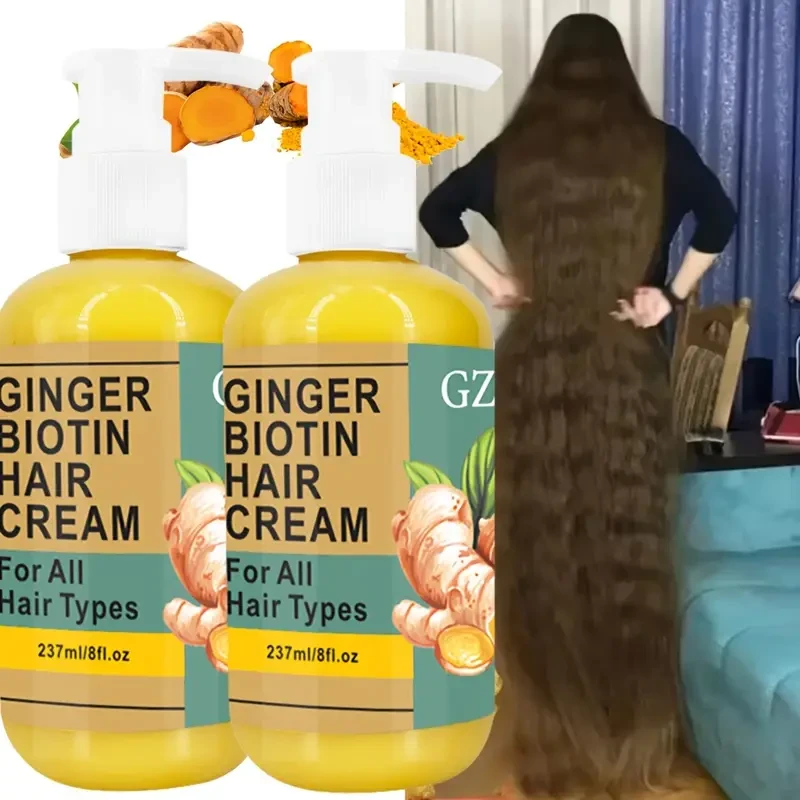 2 Pack GZE GINGER BIOTIN HAIR CREAM Hair Mask Strengthens Moisturizing for Damaged Hair