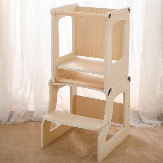 Montessori Toddler Learning Tower Kitchen Hand Washing Step Climbing Chair