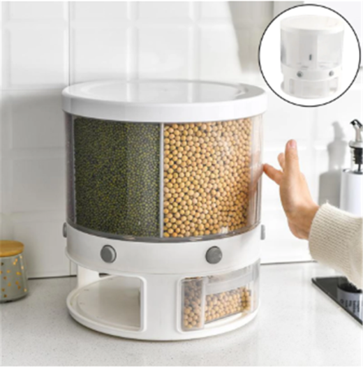 Multi-grain Storage Box Kitchen Can Rotate And Multi-function
