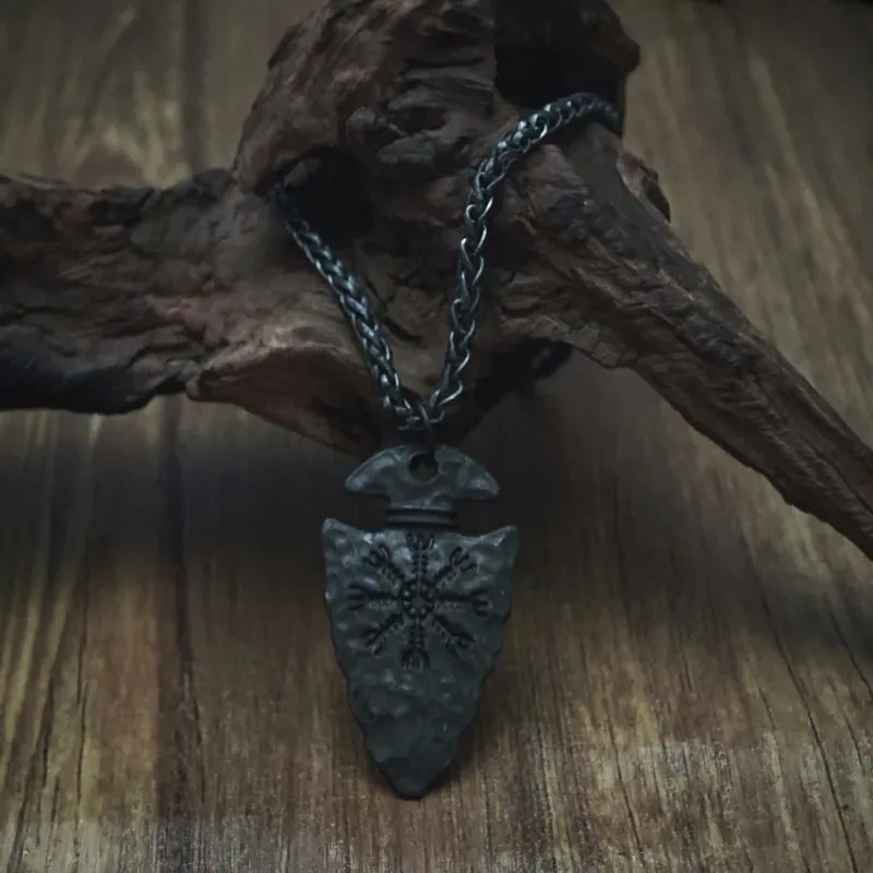 Viking Pirate Spear Rune Party Punk Necklace
