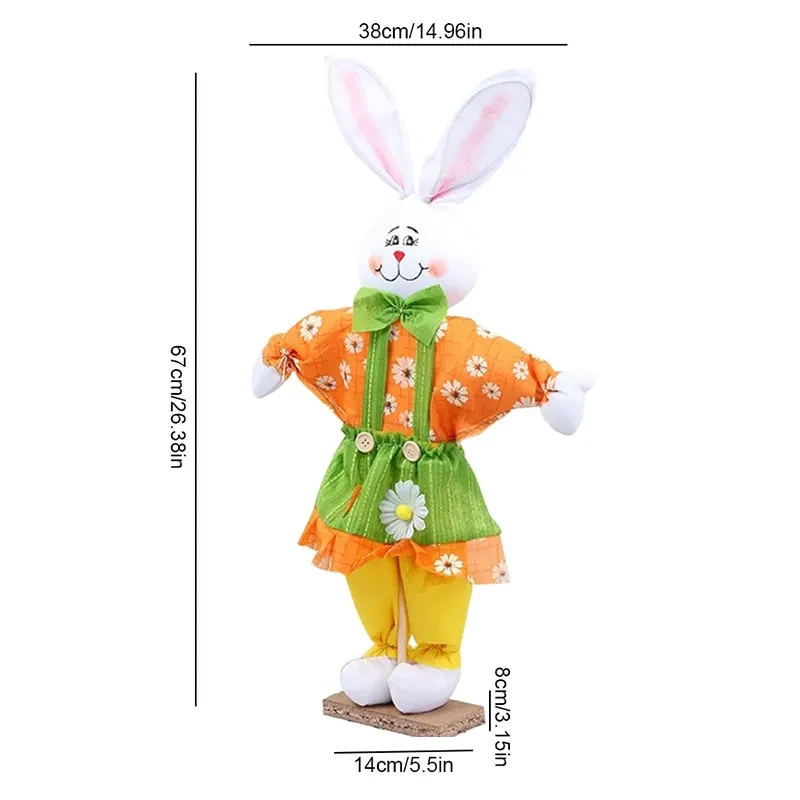 Rabbit Scarecrow Toy