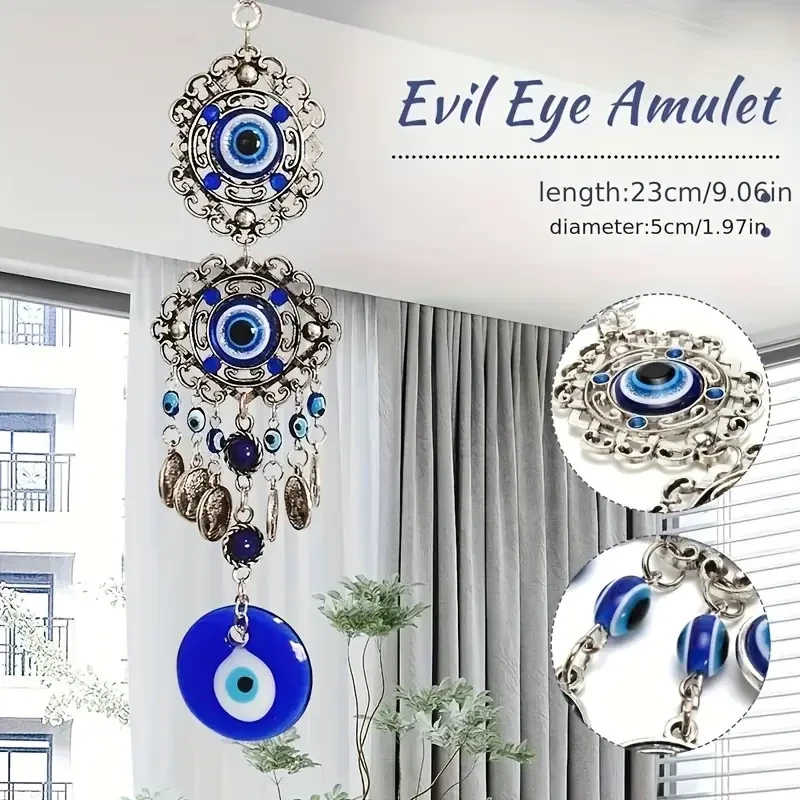 Luxurious Blue Evil Eye Wall Hanging