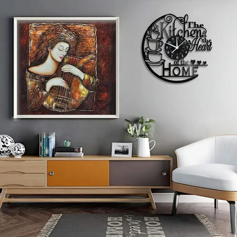 1pc Vinyl Record Wall Clock