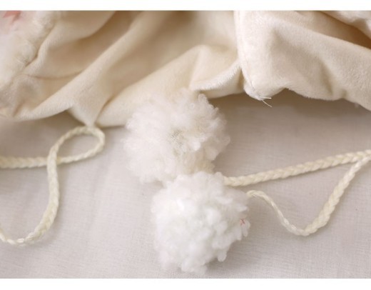Cute Lamb Ears Earmuffs Hat Lambswool Bucket Hat