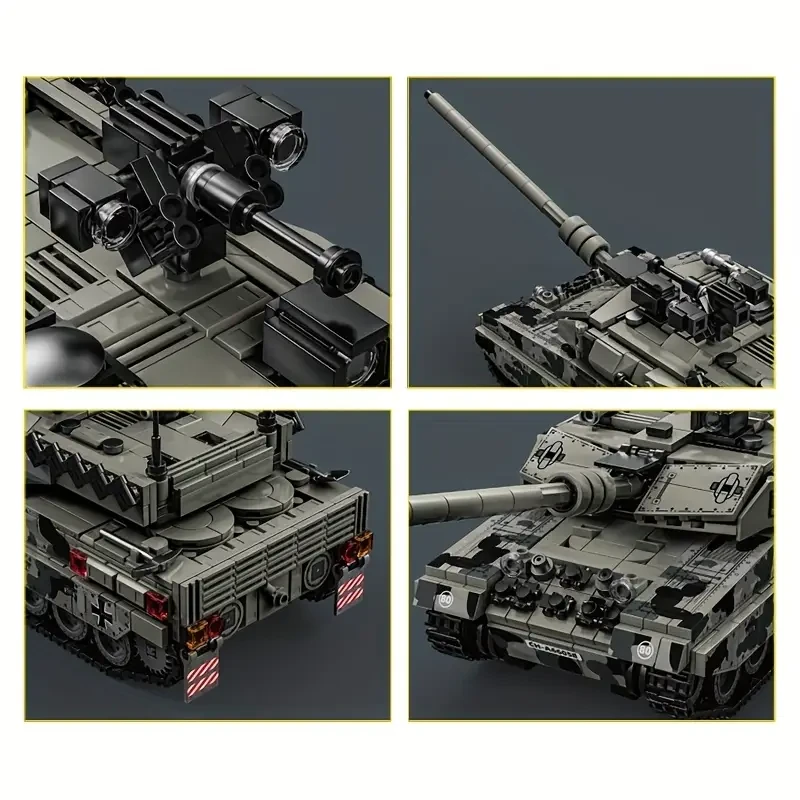 Military tank toy assembly building blocks