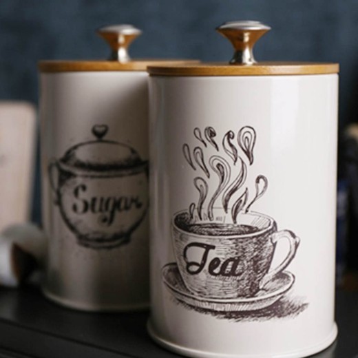 Thickened Galvanized Iron Storage Tank KL Kitchen Seasoning Jar