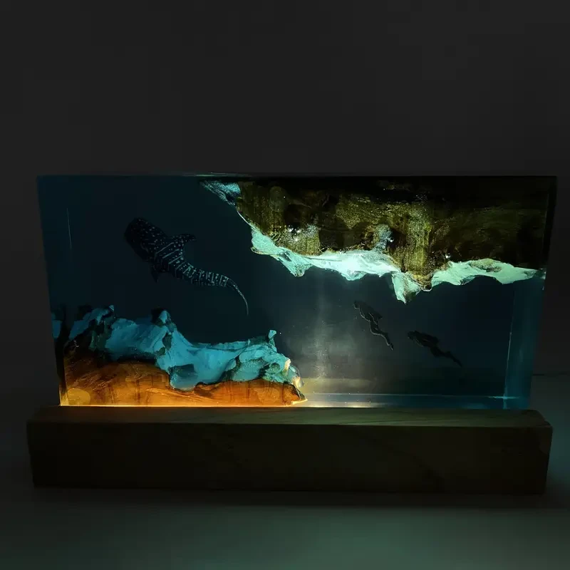 Whale Resin Lamp