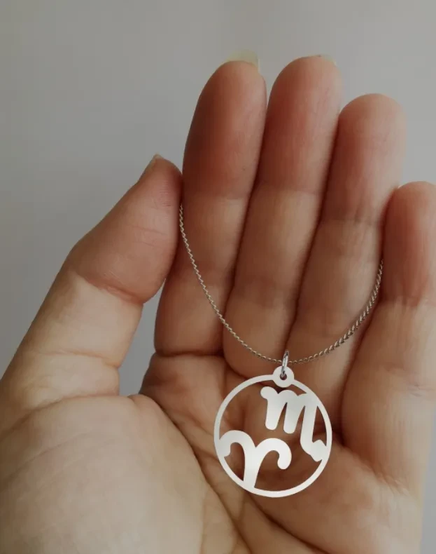 925 Silver Hollow Carved Pendant Necklace