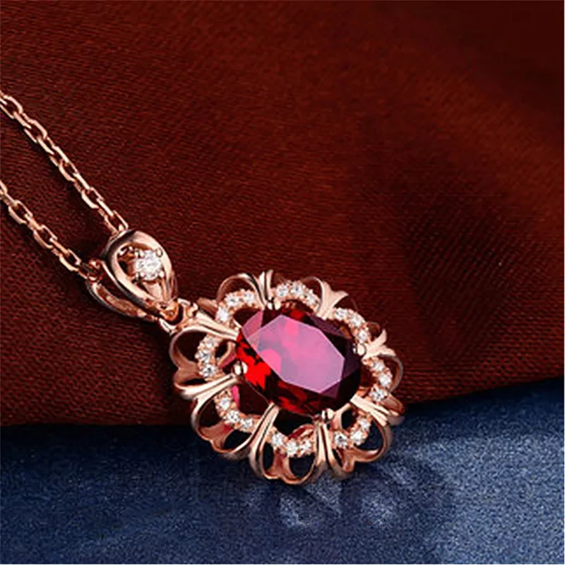 Hollow Love Heart Shaped Flower Pendant