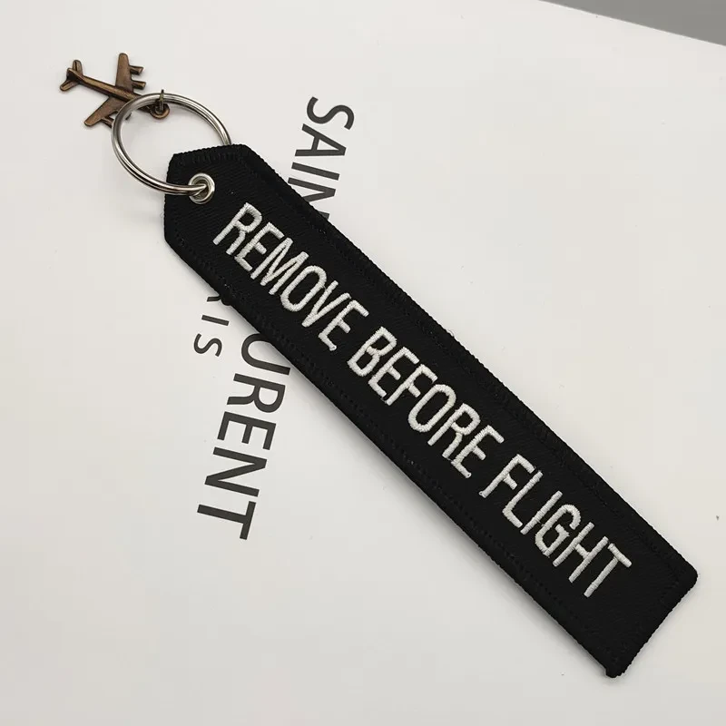Logo Embroidery Keychain Pocket Aviation
