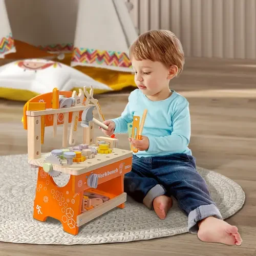 Wooden Building Toy Set