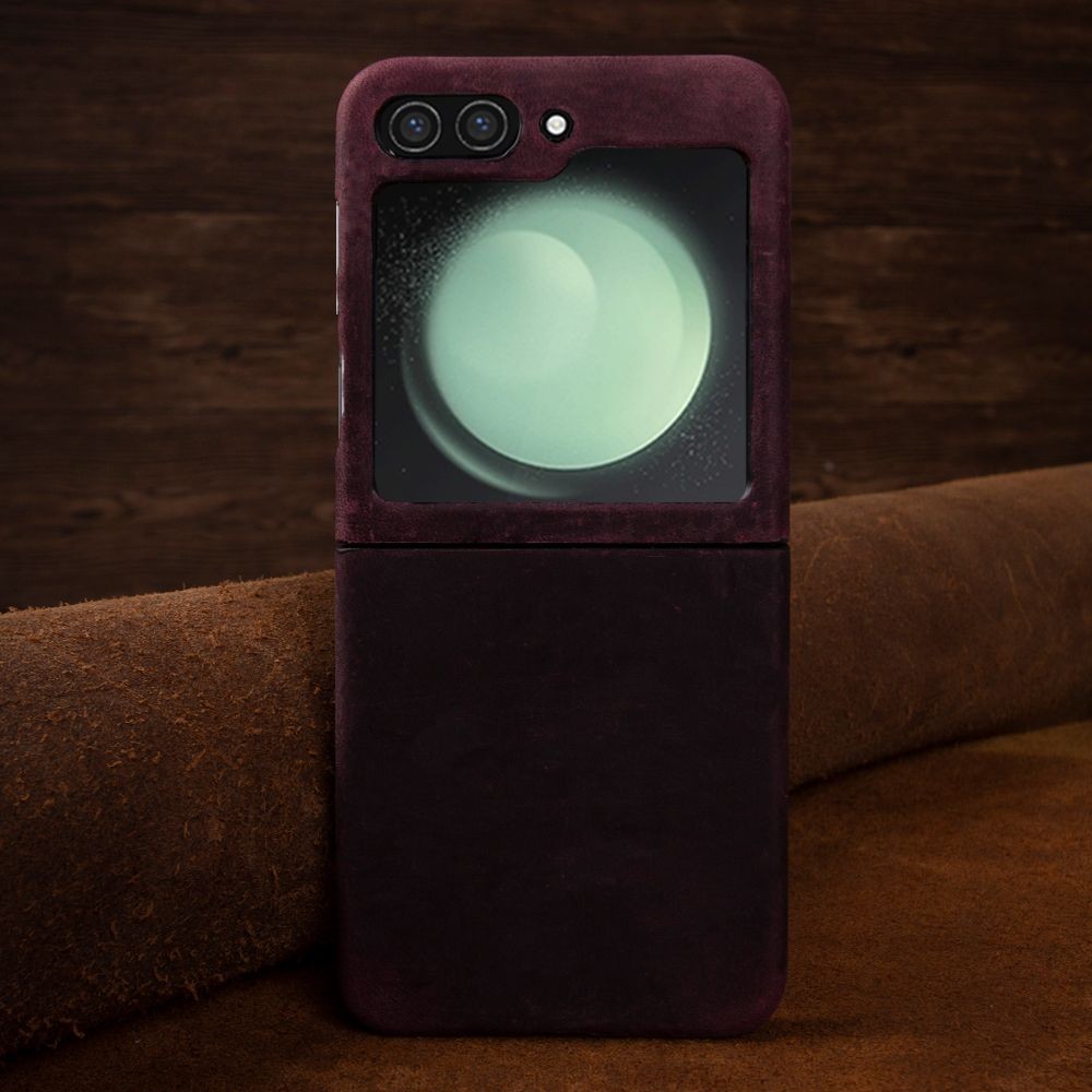 Hand Made Genuine Leather Case for Samsung Galaxy Z Flip Series