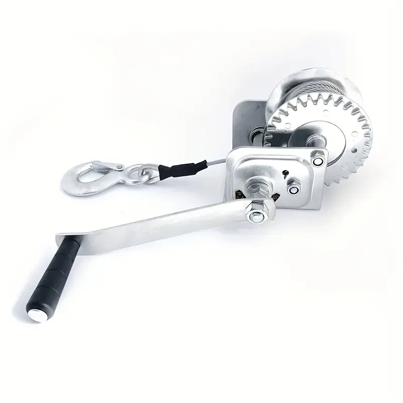 Heavy-Duty Hand Winch, 272.16KG Load Capacity, Manual Right