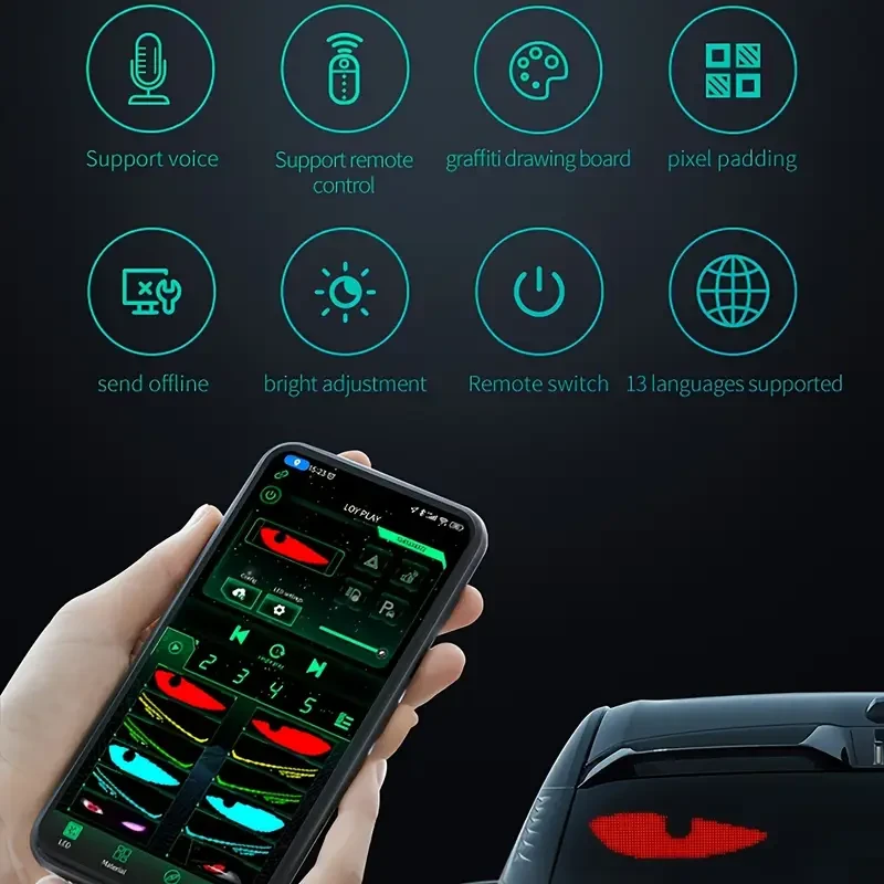 1pc Magic Color LED Car Eye Screen