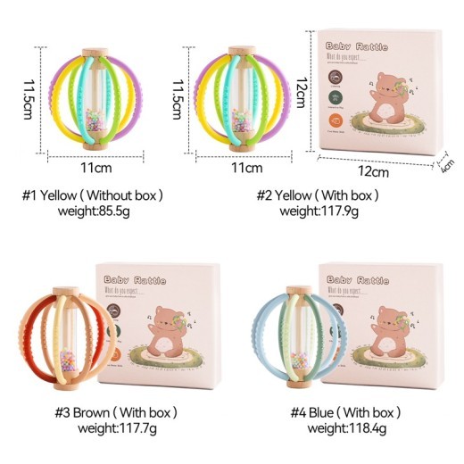 Children's Teether Hand Ball Three-dimensional Rattle Soothing Molar Toys
