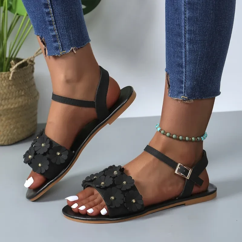 Retro Flowers Sandals Summer For Women