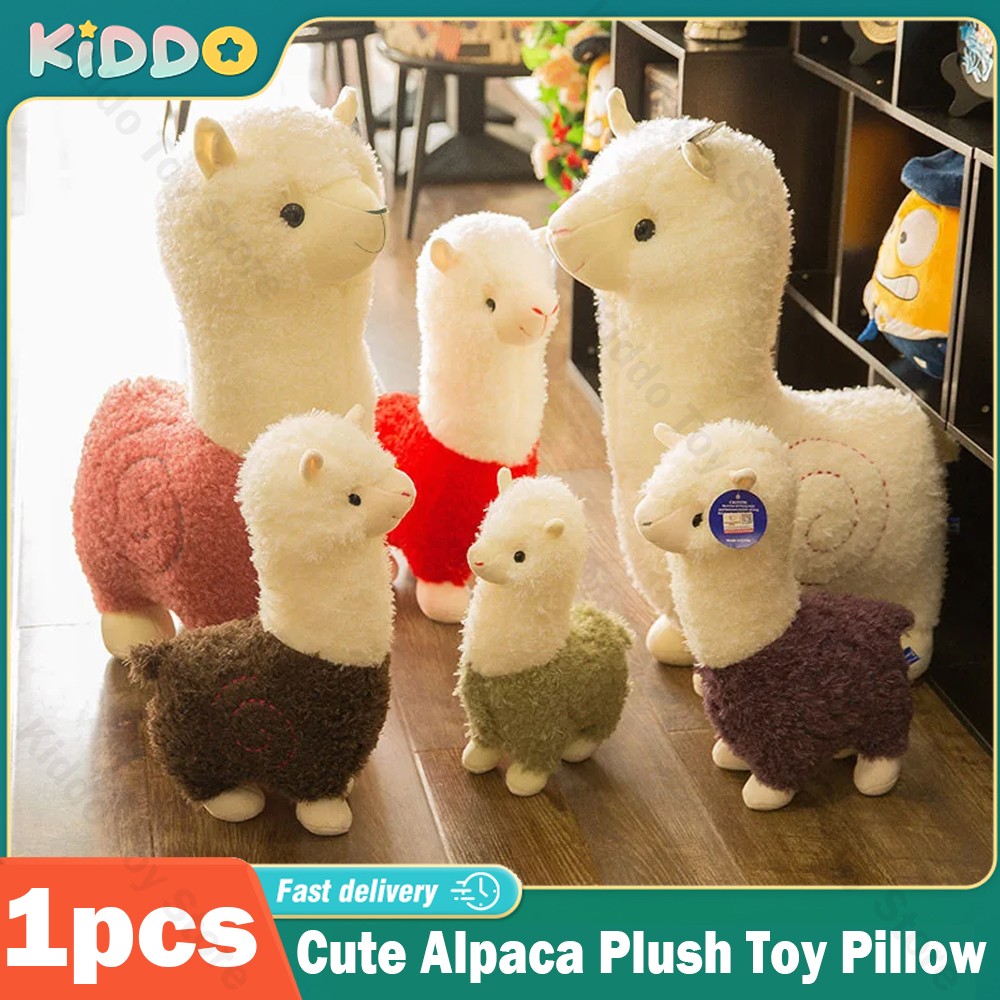 Furry Plush Lama Alpaca Toy - Stuffed Soft Long Plush Lifelike Alpaca Sheep Hug Pillow