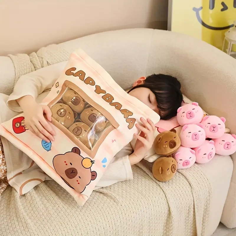Capybara Pillow: 45cm/17.71in Cuddly A Bag of Capybara Pillow