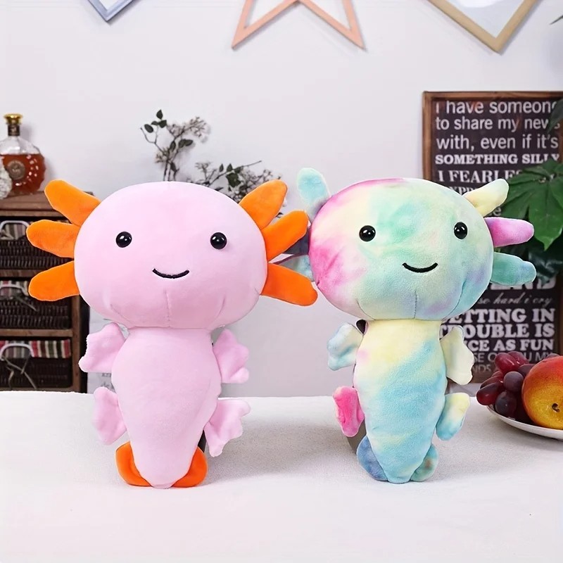 Cute Axolotl Plush Toy - Soft Stuffed Animal Salamander Plush Pillow for Kids