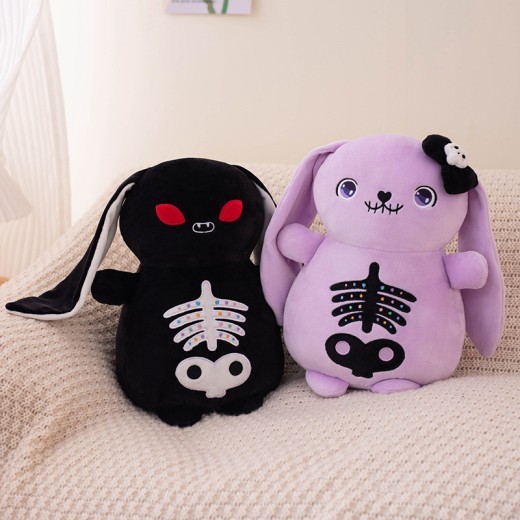 Cartoon Halloween Dark Skull Rabbit Doll