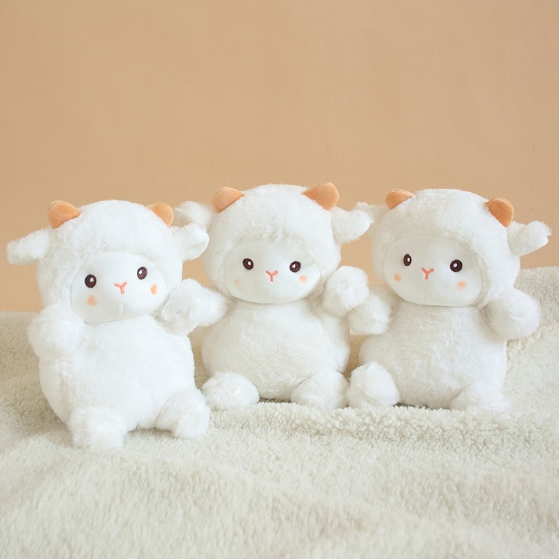 23CM Super Cute Sheep Plush Dolls - Kawaii Rabbit and Alpaca Stuffed Animal Pillow