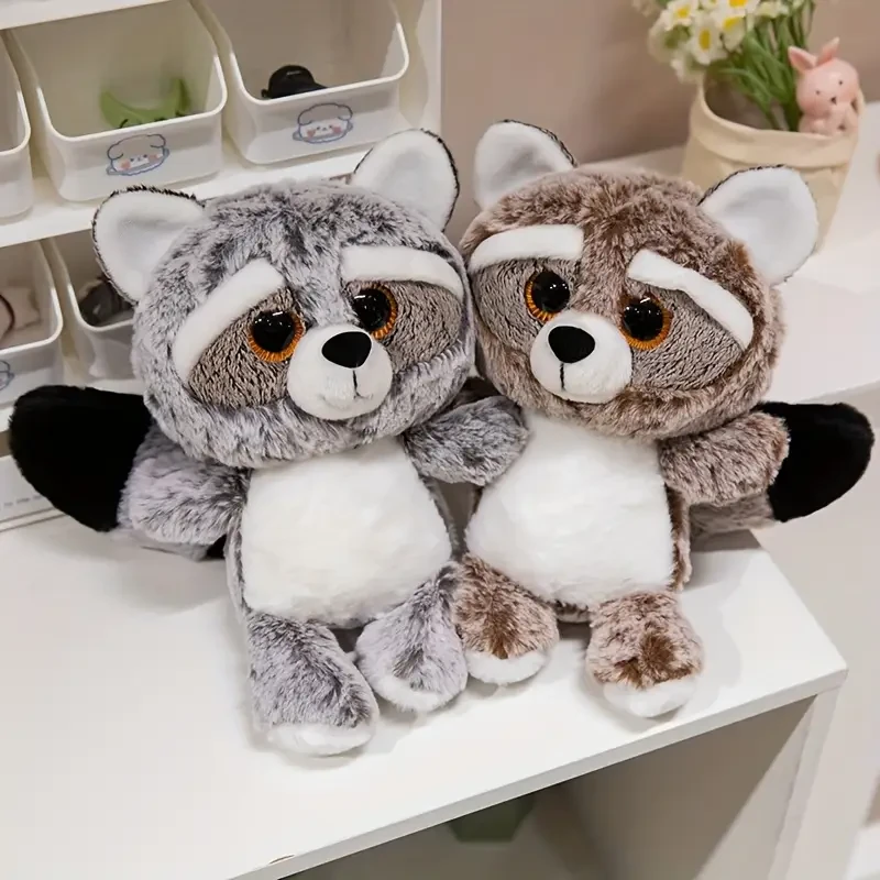20cm/7.87in Large-eyed Raccoon Plush Toy