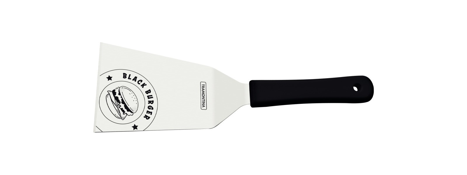 Churrasco Black Barbecue Burger Spatula 6", 15cm - Tramontina