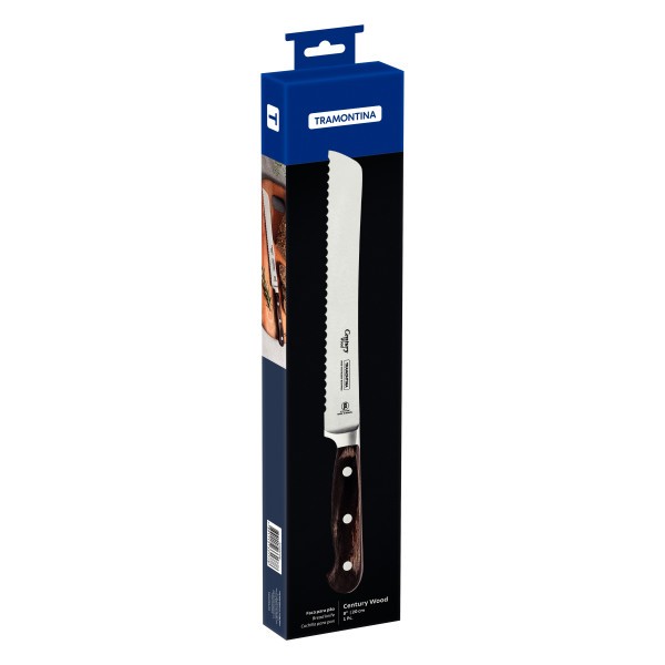 Century Wood Bread Knife 8", 20cm - Tramontina