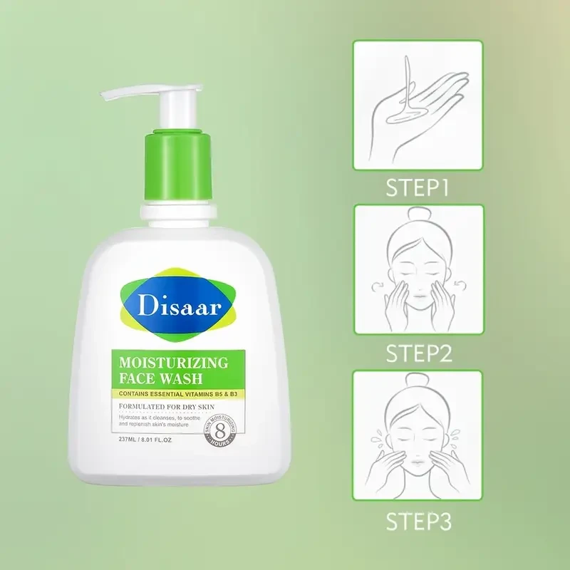 DISAAR Moisturizing Face Wash with Vitamin B5 & B3