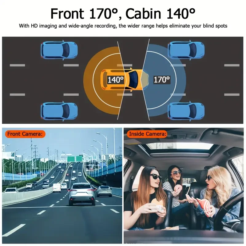 ZKCAMSPY HD 1080P Dash Cam with 170 Wide Angle