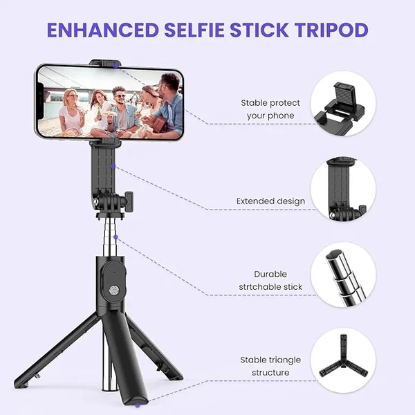 6 In 1 Wireless Bluetooth Selfie Stick
