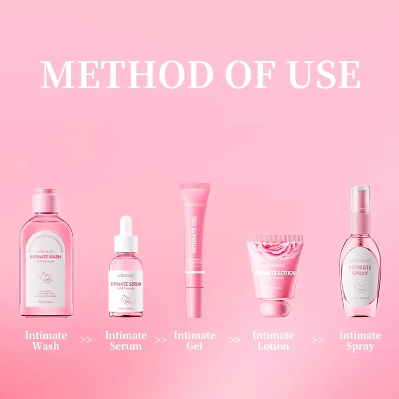 KORMESIC 5pcs Feminine Care Set: Aloe & Niacinamide Infused