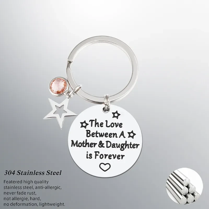 Stainless Steel And Titanium Steel Keychain Fashion Diamond Small Hanging