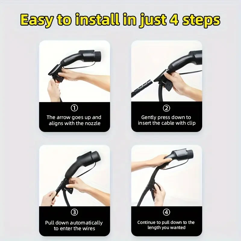 Universal 8m Tesla Charging Sleeve: Flame-Retardant, Durable, & Wear-Resistant