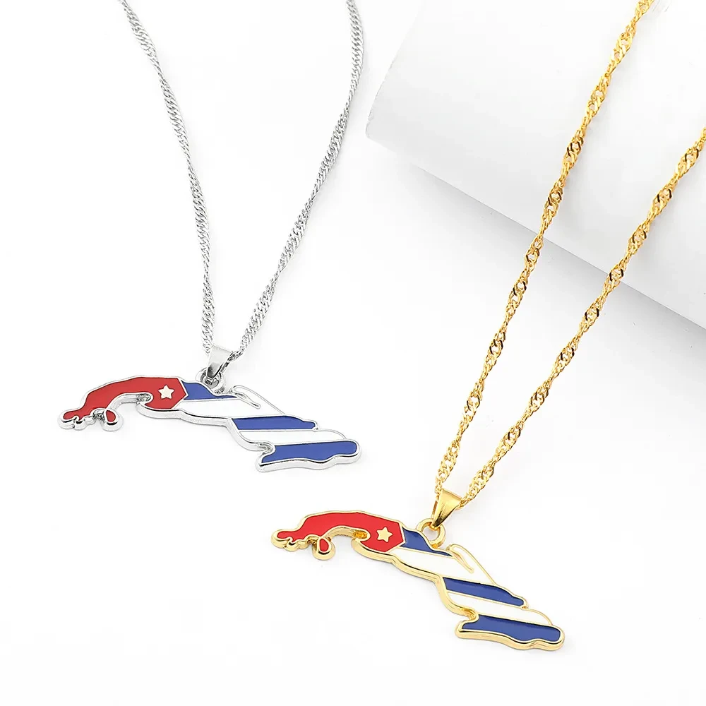 Creative Map Stainless Steel Necklace Pendant