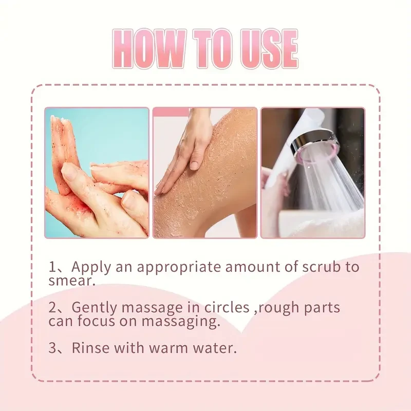 EEHOE Honey Peach Body Scrub Cream (3.53oz)