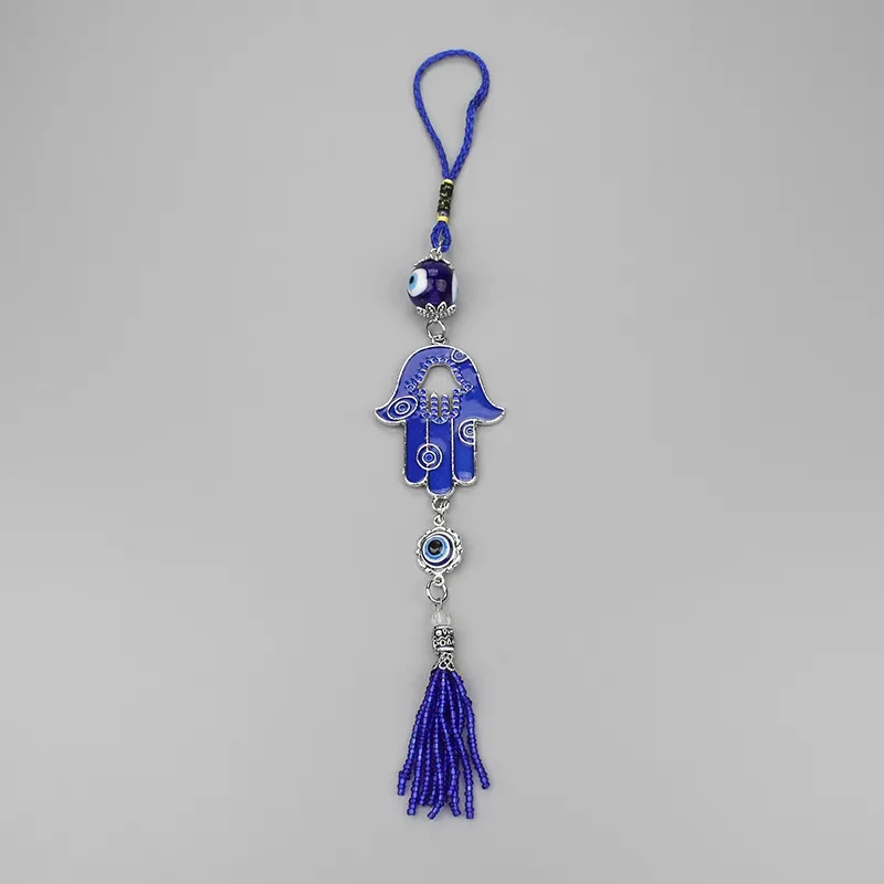 Blue Tassel Pendant Evil Eye Keychain