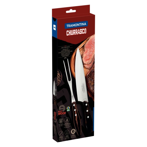 Churrasco Barbecue Set Polywood 2 Piece Set - Tramontina