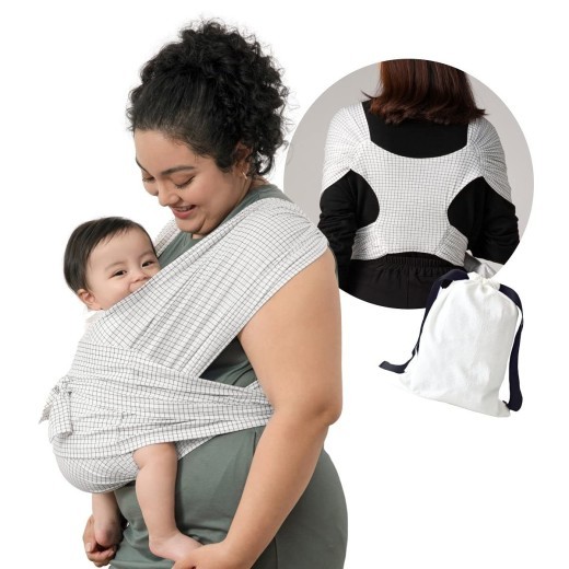 Grid Cross Simple Baby Sling X-type Front Holding Type