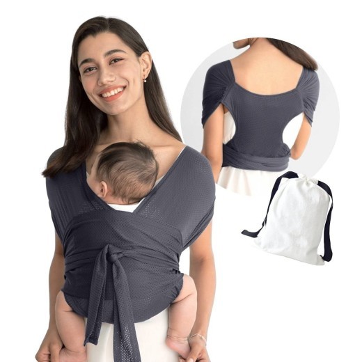 Grid Cross Simple Baby Sling X-type Front Holding Type