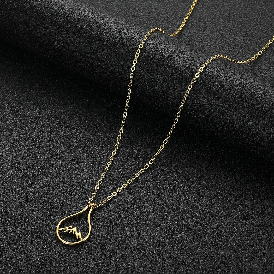 Fashion New Alloy Candlestick Pendant Necklace