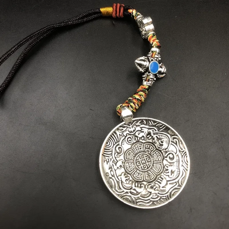 Retro Handicraft Handle Jiugong Auspicious Pendant