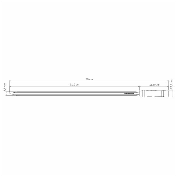 Heavy Duty Stainless Steel Skewer Wood Handle 75cm - Tramontina
