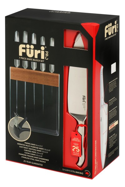 Pro Stainless Steel Knife Block Set 7 Piece - Furi