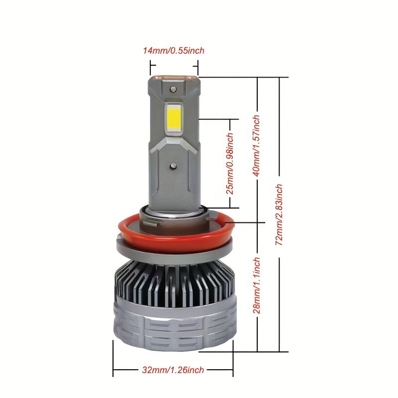 LITAMPO LED Headlight Bulb H4 H7 H11 9005 9006 120W 50000LM 6500K Car Replacement Upgraded Auto Light Bulb Can-Bus Error Free, High Low Beam, 800% Brighter